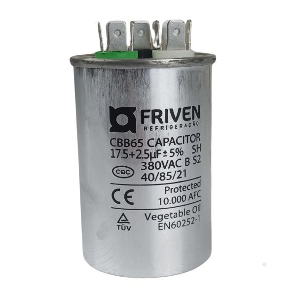 Imagem de Capacitor 17.5 + 2.5Uf 380V Duplo Friven