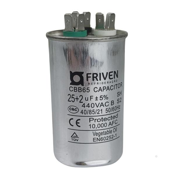 Imagem de Capacitor 25+2Uf 440V Duplo Friven