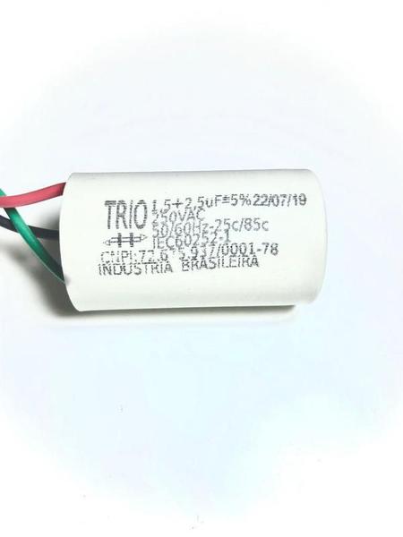 Imagem de Capacitor 3 fios Metal. Ventilador de Teto 1,5+2,5 uFx250Vac