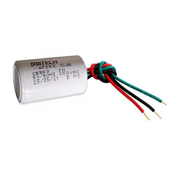 Capacitor 3 Fios Metalizados - Motor 4Uf + 8Uf 250 Vac Mvm Imagem de Capacitor 3 Fios Metalizados - Motor 4Uf + 8Uf 250 Vac Mvm