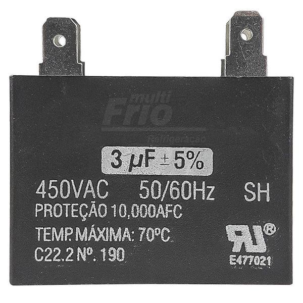 Imagem de Capacitor 3,0 uF 450V Quadrado