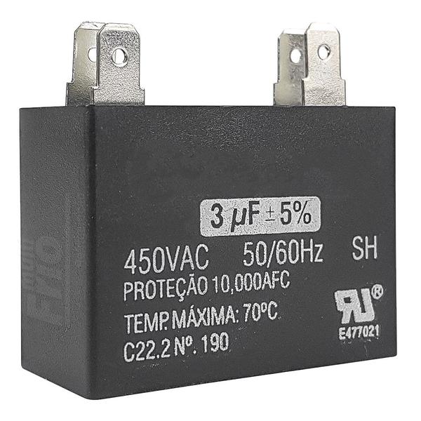 Imagem de Capacitor 3,0 uF 450V Quadrado