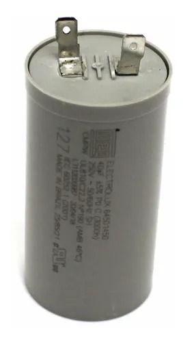 Capacitor 40uf 250vac Lavadora Electrolux 127v LTC10 Imagem de Capacitor 40uf 250vac Lavadora Electrolux 127v LTC10