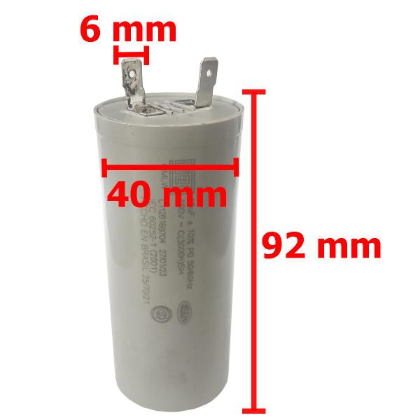 Capacitor 40Uf Para Lavadora Alta Pressão J6800-J7000-J7200-J4800