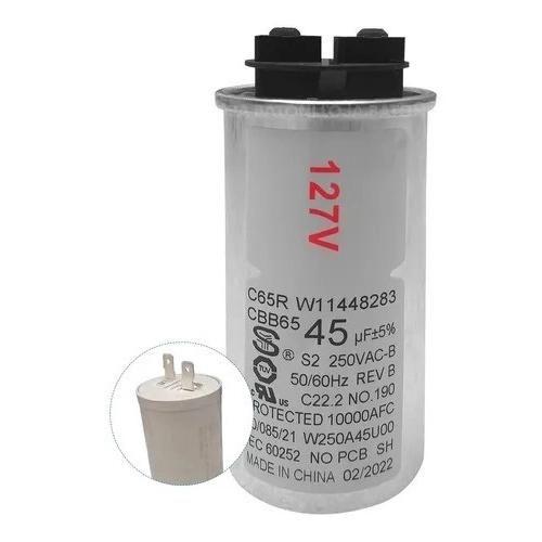 Imagem de Capacitor 45 MFD 45uf 250V Máquina de Lavar Lavadora Corpo de Alumínio W11574386