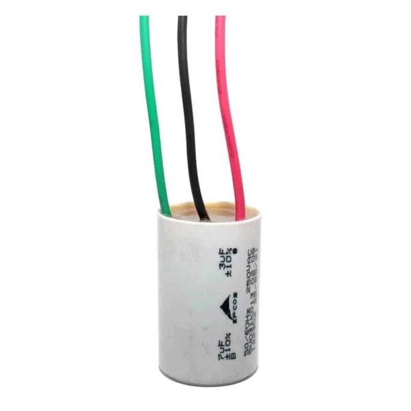 Imagem de Capacitor 6uF + 4uF 250VCA 3 Fios Onda Positiva