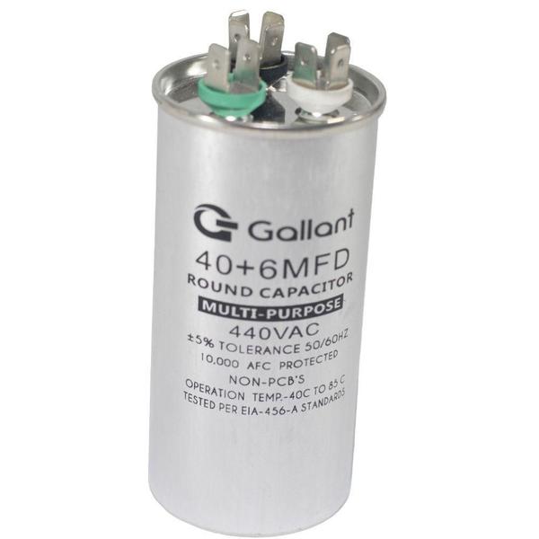 Imagem de Capacitor CBB65 Gallant 40+6MF +-5% 440 VAC GCP40D06A-IX440