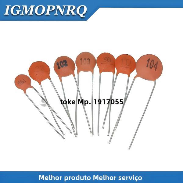 Imagem de Capacitor Cerâmico 50V 1000pcs 1pF a 100nF 0,1uF 104 47PF 100PF 220PF 221 330PF 470PF 1NF 103 47NF