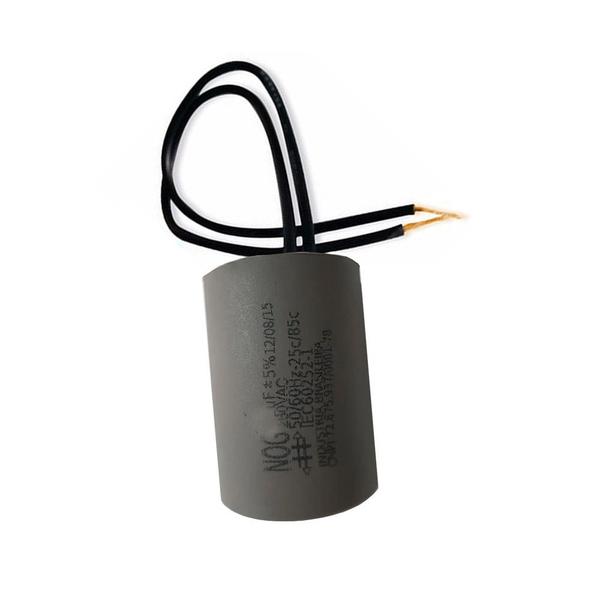 Capacitor com 2 Fios Metalizados para Motor 60UF 250 VAC MVM Imagem de Capacitor com 2 Fios Metalizados para Motor 60UF 250 VAC MVM