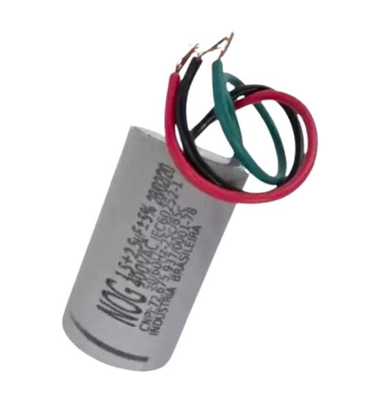 Imagem de Capacitor De Partida 1,5+2,5uF 400V 27x47mm (3Fios)