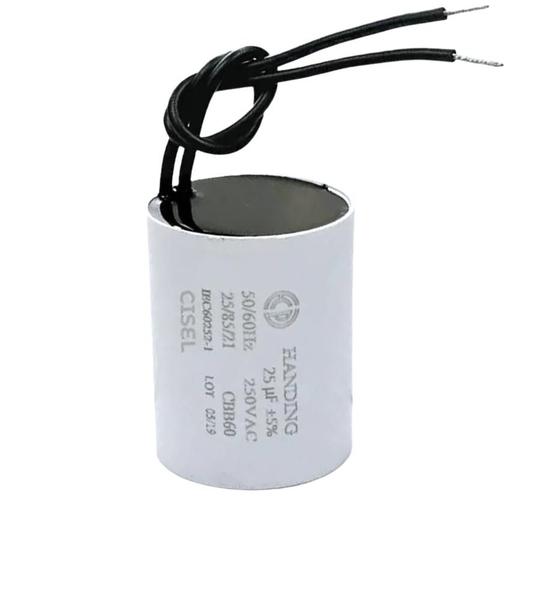 Imagem de Capacitor De Partida 25uF 250V 37x47mm (2fios)