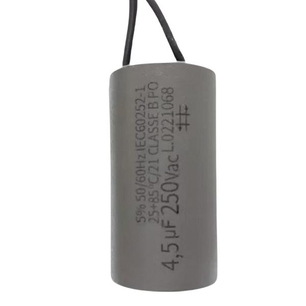 Imagem de Capacitor De Partida 4,5uF 250V 24x46mm (2fios)