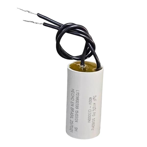 Imagem de Capacitor De Partida 5uf 400v 24x46mm (2fios)