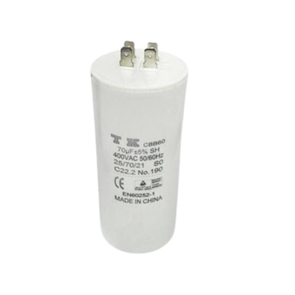 Imagem de Capacitor De Partida 70uf 400v 60x120mm (Fast-on)