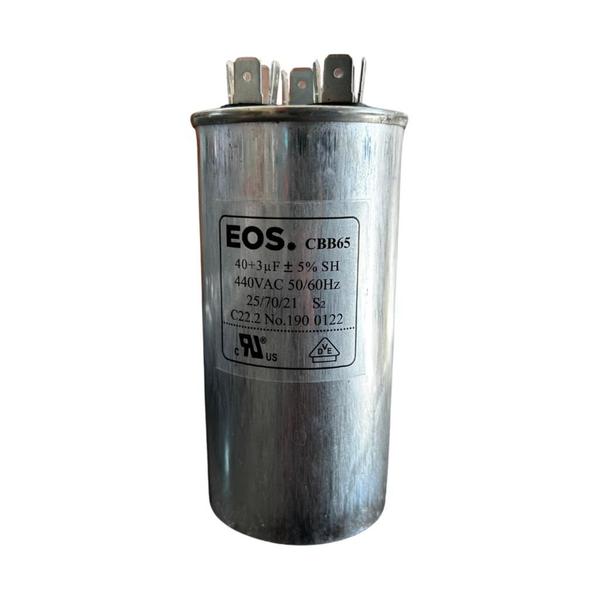 Imagem de Capacitor Duplo 40+3 uF 440V c/ Terminal (50x100mm)