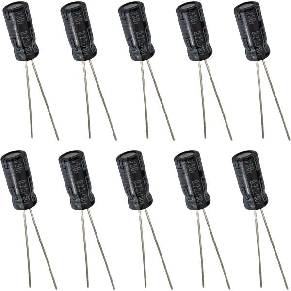 Imagem de Capacitor Eletrolítico 0,22uF 50V  - Kit 10 Peças