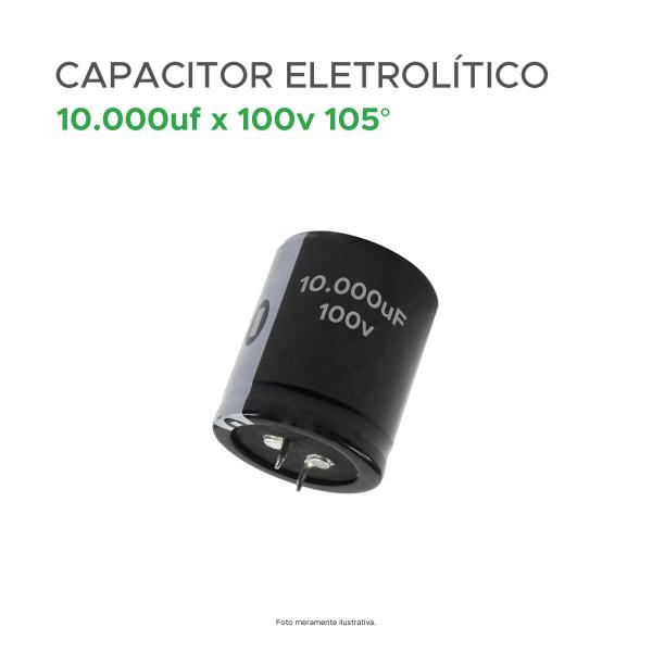 Imagem de Capacitor Eletrolítico 10.000uf x 100v 105º - Alta Qualidade