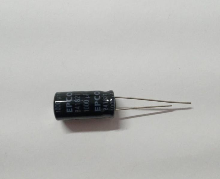 Imagem de Capacitor Eletrolítico 1000uf X 25v - Kit Com 10 Peças