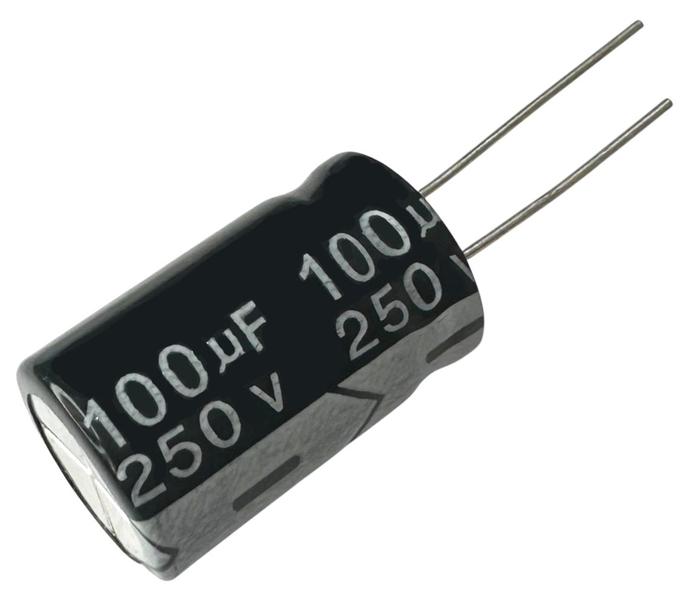 Imagem de CAPACITOR ELETROLITICO 100X250V - 100UF X 250V - 105º GRAUS