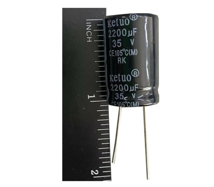 Imagem de Capacitor eletrolitico 2200x35v - 2200uf x 35v - 105 graus