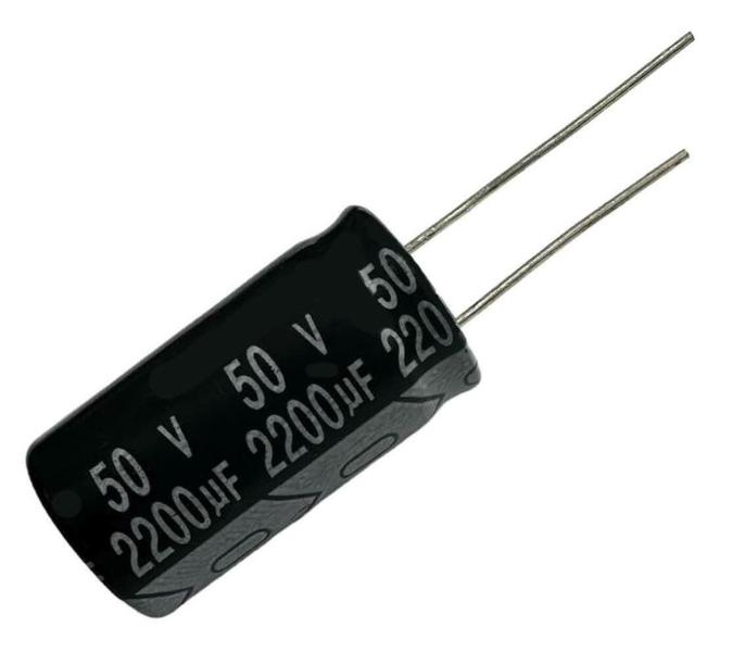 Imagem de CAPACITOR ELETROLITICO 2200X50V - 2200UF X 50V - 105º GRAUS