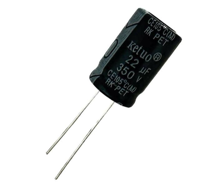 Imagem de CAPACITOR ELETROLITICO 22X350V - 22UF X 350V - 105º GRAUS