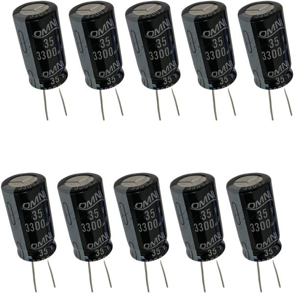 Imagem de Capacitor Eletrolítico 3300uF 35V  - Kit 10 Peças