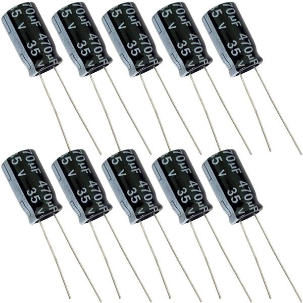 Imagem de Capacitor Eletrolítico 470uF 35V  - Kit 10 Peças