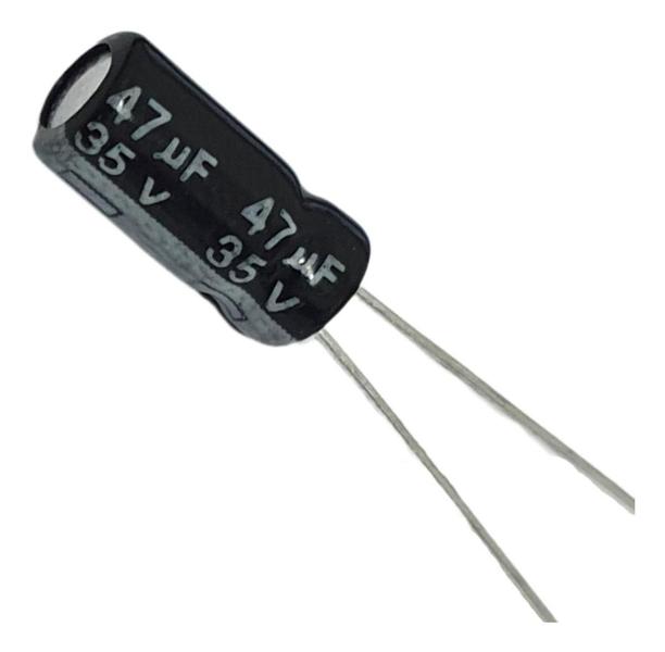 Imagem de Capacitor Eletrolítico 47uF 35V  - Kit 10 Peças