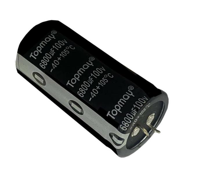 Capacitor eletrolitico 6800x100v - 6800uf x 100v - 105 graus - TOPMAY Imagem de Capacitor eletrolitico 6800x100v - 6800uf x 100v - 105 graus