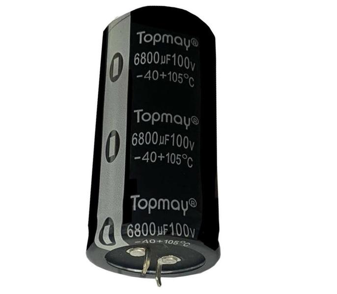 Capacitor eletrolitico 6800x100v - 6800uf x 100v - 105 graus - TOPMAY Imagem de Capacitor eletrolitico 6800x100v - 6800uf x 100v - 105 graus