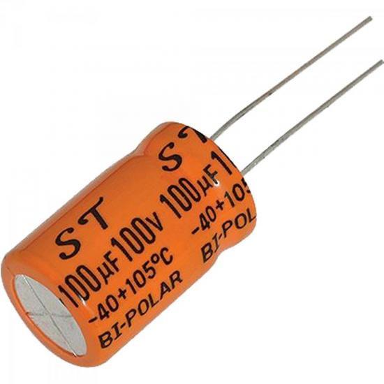 Imagem de Capacitor Eletrolítico Bipolar 100uF x 100V CAPC0003 Laranja STORM - DEZ / 10