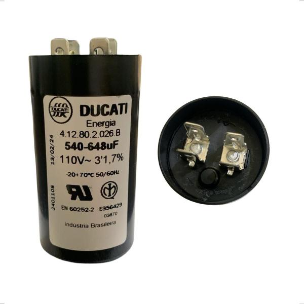 Imagem de Capacitor Eletrolítico Partida Motores 540-648uf 110v  - Ducati