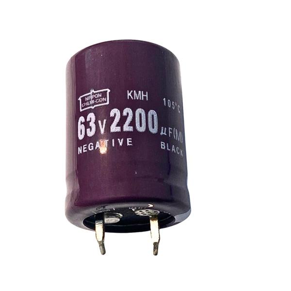 Imagem de Capacitor Eletrolítico Snap-in 2200uf 63v 20x30mm