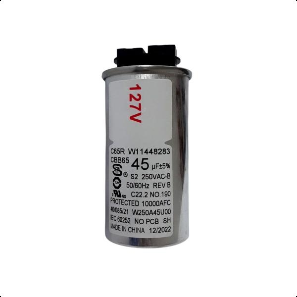 Imagem de Capacitor Lavadora Brastemp Consul 110 Volts 45uf BWC10A