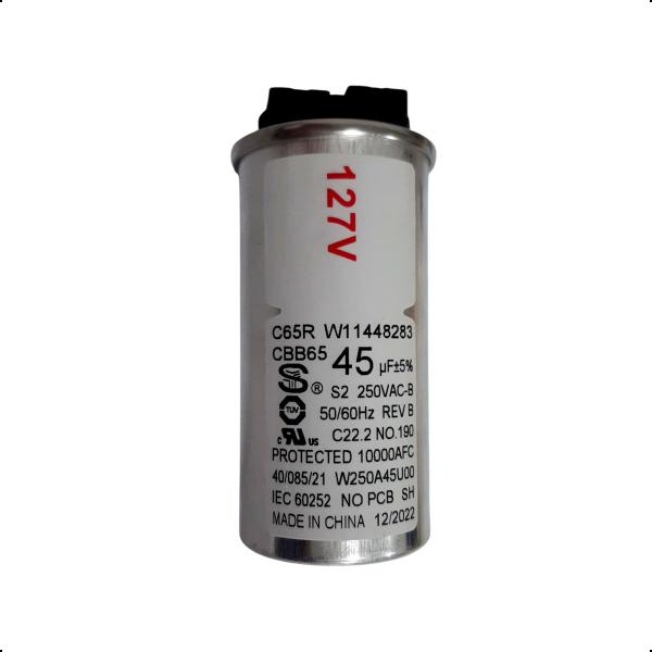 Imagem de Capacitor Lavadora Brastemp Consul 110 Volts 45uf BWF22A