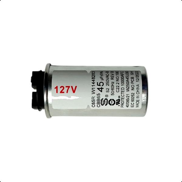 Capacitor Lavadora Consul Brastemp 127 Volts 45uf CWB09ABANA Imagem de Capacitor Lavadora Consul Brastemp 127 Volts 45uf CWB09ABANA