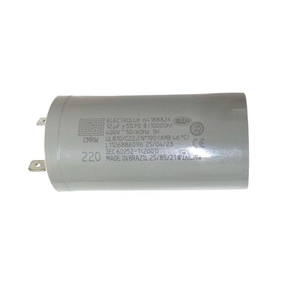 Imagem de Capacitor Lavadora Electrolux 12uf 400v 64188826 Orig