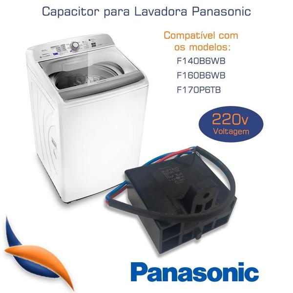 Imagem de Capacitor Lavadora Panasonic F140 F60 F170 Ezpp42166kqa 220v