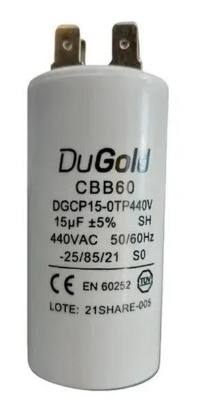 Imagem de Capacitor Permanente 15uf 440v Para Tanquinho Dugold Dgcp