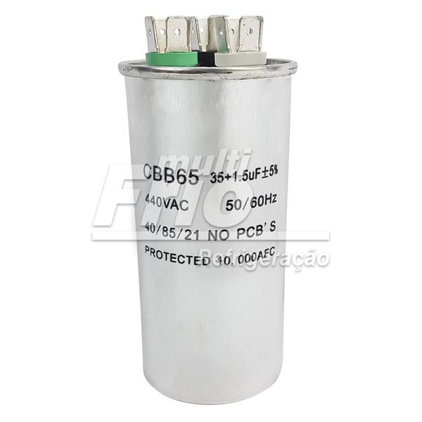 Imagem de Capacitor Permanente 35 + 1,5 uF 440V Duplo