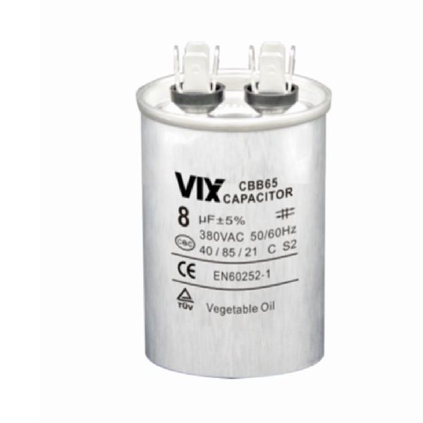 Capacitor Permanente 8MF Vix - 380 Volts Imagem de Capacitor Permanente 8MF Vix - 380 Volts