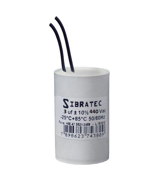 Imagem de Capacitor permanente com cabo 3uf 440vca 50/60hz sibratec 8115