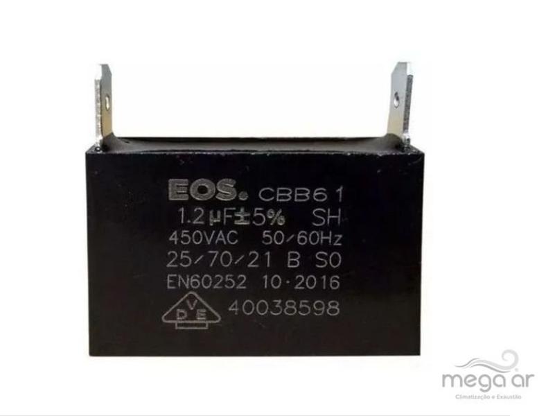 Imagem de Capacitor Permanente Retangular 6uF 450VAC CBB61