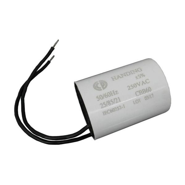 Capacitor Portão Eletrônico 25Uf Para Motor 110V Com 2 Fios - Gen Imagem de Capacitor Portão Eletrônico 25Uf Para Motor 110V Com 2 Fios