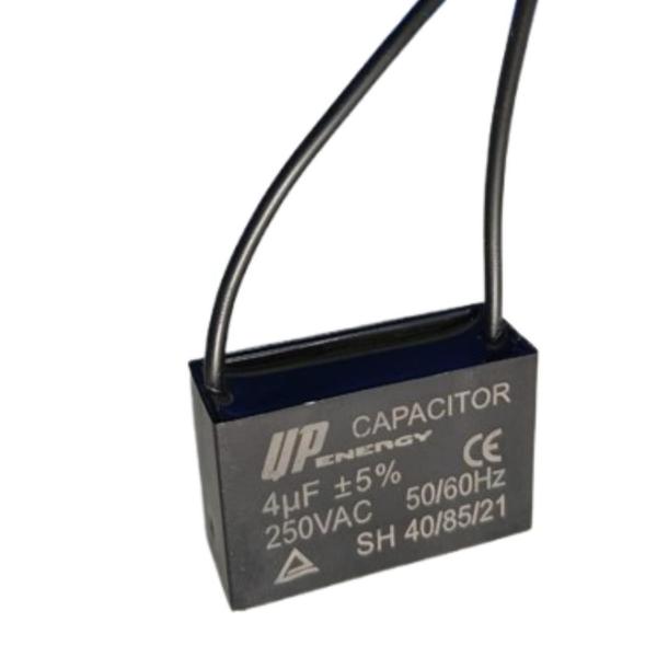 Imagem de Capacitor Quadrado 2 Fios P/ Ventilador 4uf 250vac 50/60hz