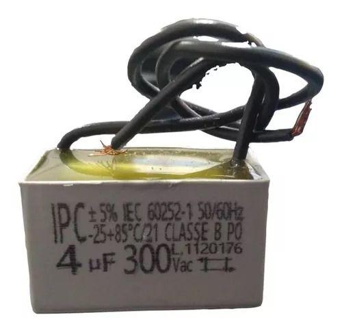 Imagem de Capacitor Quadrado com fio  4uf  2 Fios para ventilador