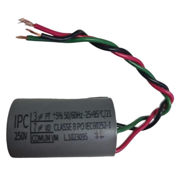 Imagem de Capacitor Ventilador De Teto 3 Fios 10uf (3+7uf) 250vac 127v