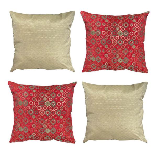 Capas Almofadas Decorativas Natal brilho 4 Unidades Com Ziper e enchimento - RT MAGAZINE Imagem de Capas Almofadas Decorativas Natal brilho 4 Unidades Com Ziper e enchimento