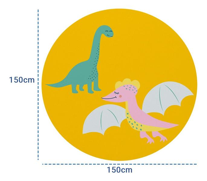 Imagem de Capas Cilindros P M G + Painel Sublimado Tecido Dinossauro